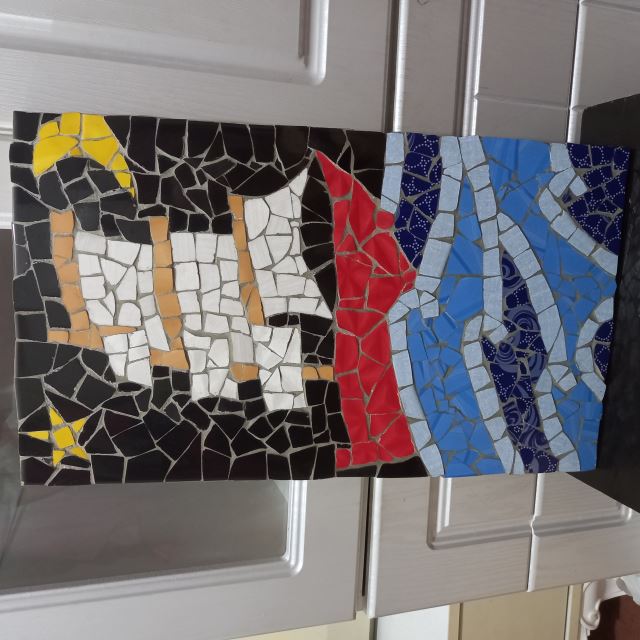 تابلو با خرده کاشی