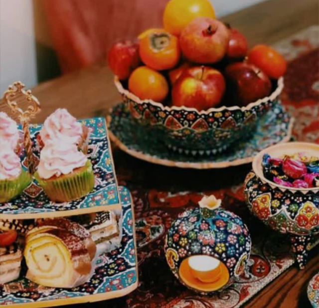 ست میوه خوری نقش ولعاب