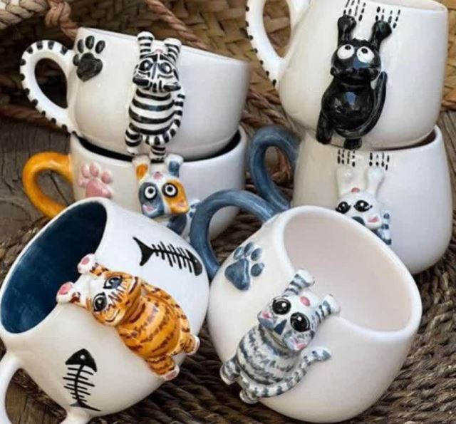 فنجان طرح گربه