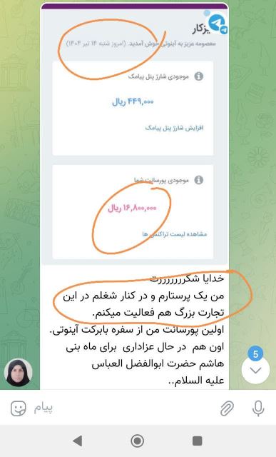 نمونه درآمدها